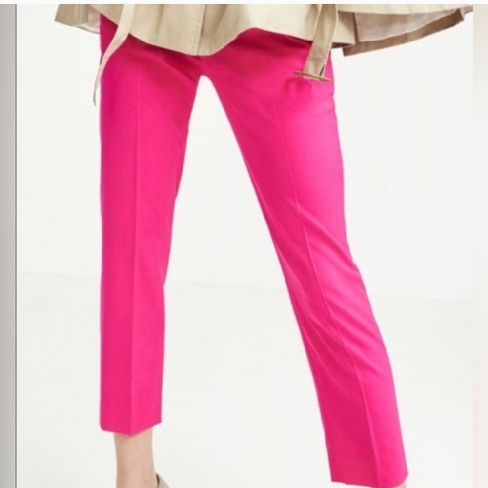 BANANA REPUBLICA HAMPTOM FIT HOT PINK CROPPED PANTS WOMENS SZ 6 petite - Picture 3 of 11